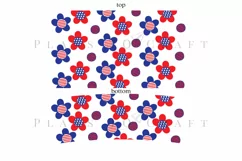 daisy 4th of july  40oz quencher tumbler sublimation full wrap high resolution transparant background