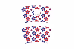 daisy 4th of july starbucks 16oz hot cup wrap svg presized template for tumbler grande suitable for cricut and silhouette
