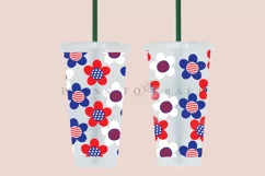 daisy 4th of july starbucks 24oz cold cup wrap svg presized template for tumbler venti suitable for cricut and silhouette