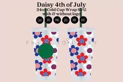 daisy 4th of july starbucks 24oz cold cup wrap svg presized template for tumbler venti suitable for cricut and silhouette