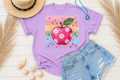 Daisy Apple Teacher PNG, Back to School Sublimation Product Image 3