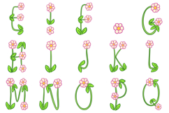 Daisy Blossom Font Spring Flower Doodle Lettering ABC SVG Product Image 3