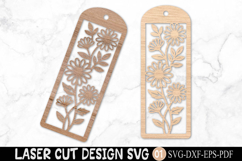 Daisy Bookmark SVG Laser Cut Product Image 2