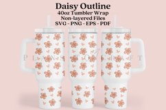 daisy butterfly spring 40oz quencher tumbler sublimation full wrap high resolution transparant background