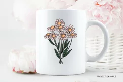 Daisy Clipart Daisy Sublimation Png Retro Flowers Png