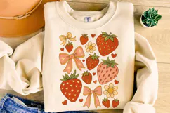 Boho Strawberry Coquette PNG, Preppy Strawberries, Summer Product Image 4