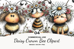 Daisy Crown Bee Clipart Product Image 1