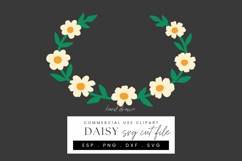 Daisy Wreath Papercraft SVG Cut File, Layered Paper Craft Product Image 1