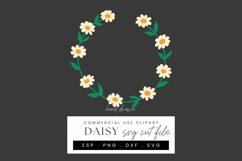 Daisy Wreath Papercraft SVG Cut File, Layered Paper Craft Product Image 1