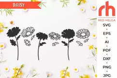 daisy svg, april flower svg, april birth svg, daisy outline, daisy silhouette, laser cut file, layered daisy svg, daisy bouquet svg, daisy bundle, wood daisy svg, month flower svg, aries plant svg, birth flower svg