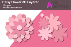 Daisy Flower 3D Layered Product Image 1