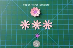 Daisy Paper Flower SVG cut files for Cricut and silhouette cameo