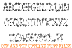 Daisy Flower Doodle Font Typography Lettering ABC OTF Product Image 2