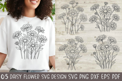 Daisy Flower Svg,5 Daisy Flower Svg Cut Files Product Image 1