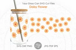 Daisy Beer Can Glass svg cut files 