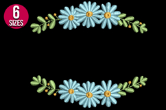 Daisy Flower Wreath Machine Embroidery Design | Floral Art Product Image 2