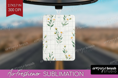Daisy Flowers Air Freshener PNG - Summer PNG Sublimation Product Image 1