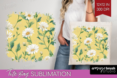 Daisy Flowers Tote Bag - Summer Tote Bag PNG Sublimation Product Image 1