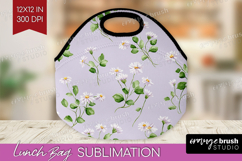 Daisy Flowers Lunch Bag - Summer Lunch Bug PNG Sublimation Product Image 1