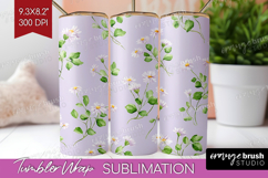 Daisy Flowers Tumbler Wrap - Summer Tumbler PNG Sublimation Product Image 1