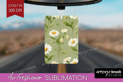 Daisy Flowers Air Freshener PNG - Summer PNG Sublimation Product Image 1