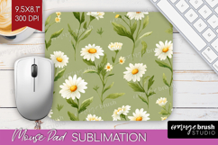 Daisy Flowers Mouse Pad Sublimation - Summer Mousepad PNG Product Image 1