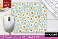 Daisy Flowers Mouse Pad Sublimation - Summer Mousepad PNG Product Image 1