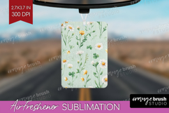 Daisy Flowers Air Freshener PNG - Summer PNG Sublimation Product Image 1