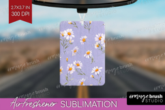 Daisy Flowers Air Freshener PNG - Summer PNG Sublimation Product Image 1