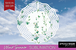 Daisy Flowers Wind Spinner Sublimation PNG - Summer Round Product Image 1