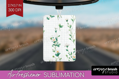 Daisy Flowers Air Freshener PNG - Summer PNG Sublimation Product Image 1