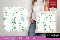 Daisy Flowers Tote Bag - Summer Tote Bag PNG Sublimation Product Image 1