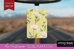 Daisy Flowers Air Freshener PNG - Summer PNG Sublimation Product Image 1