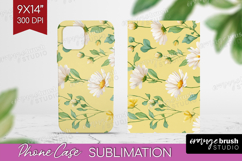 Daisy Flowers Phone Case PNG - Summer Case PNG Sublimation Product Image 1