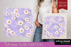 Daisy Flowers Tote Bag - Summer Tote Bag PNG Sublimation Product Image 1