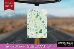 Daisy Flowers Air Freshener PNG - Summer PNG Sublimation Product Image 1
