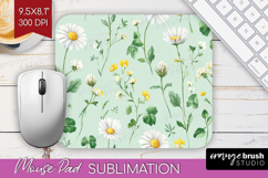 Daisy Flowers Mouse Pad Sublimation - Summer Mousepad PNG Product Image 1
