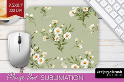 Daisy Flowers Mouse Pad Sublimation - Summer Mousepad PNG Product Image 1