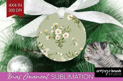 Daisy Flowers Ornament PNG - Summer PNG Sublimation Product Image 1