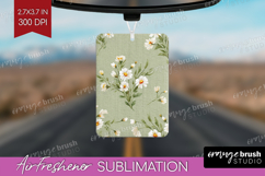 Daisy Flowers Air Freshener PNG - Summer PNG Sublimation Product Image 1