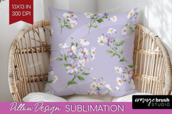 Daisy Flowers Pillow Sublimation - Summer Pillow Cover PNG Product Image 1