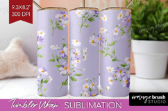 Daisy Flowers Tumbler Wrap - Summer Tumbler PNG Sublimation Product Image 1
