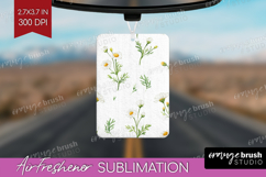 Daisy Flowers Air Freshener PNG - Summer PNG Sublimation Product Image 1