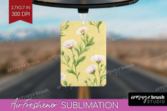 Daisy Flowers Air Freshener PNG - Summer PNG Sublimation Product Image 1