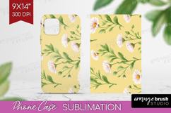 Daisy Flowers Phone Case PNG - Summer Case PNG Sublimation Product Image 1