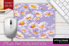 Daisy Flowers Mouse Pad Sublimation - Summer Mousepad PNG Product Image 1