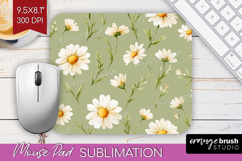 Daisy Flowers Mouse Pad Sublimation - Summer Mousepad PNG Product Image 1