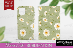 Daisy Flowers Phone Case PNG - Summer Case PNG Sublimation Product Image 1