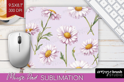 Daisy Flowers Mouse Pad Sublimation - Summer Mousepad PNG Product Image 1