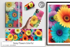 Digital Paper Daisy Flowers Colorful Product Image 1
